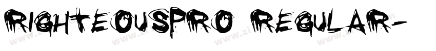 RighteousPro Regular字体转换